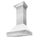 ZLINE Appliance Package - 48" Dual Fuel Range with White Matte Door and Convertible Vent Range Hood in Satin Stainless Steel, 2KP-RASWMRH48