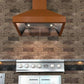 ZLINE 30 in. Copper Wall Range Hood with Crown Molding, 8667C-30