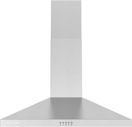 Cosmo 30" Ducted Wall Mount Range Hood in Stainless Steel with LED Lighting and Reusable Filters