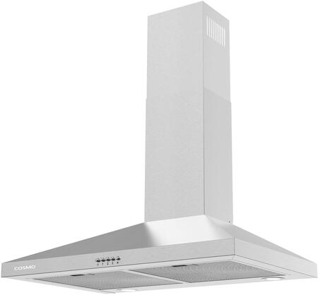 Cosmo 30" Ducted Wall Mount Range Hood in Stainless Steel with LED Lighting and Reusable Filters