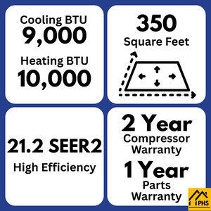 MRCOOL 5th Gen Advantage 9,000 BTU Single Zone Mini Split Complete System with 16ft. Line Set 230V (HVAC Technician Required), A-09-HP-230D-O