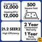 MRCOOL 5th Gen Advantage 12,000 BTU Single Zone Mini Split Complete System with 16ft. Line Set 115V (HVAC Technician Required), A-12-HP-115D-O