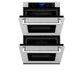 ZLINE Appliance Package - 30" Professional Double Wall Oven, 30" Rangetop, Range Hood In Satin Stainless Steel, 3KP-RTSRH30-AWD