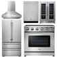 THOR Kitchen Package - 36" Electric Range, Range Hood, Microwave, Refrigerator, Dishwasher, AP-HRE3601-W-5