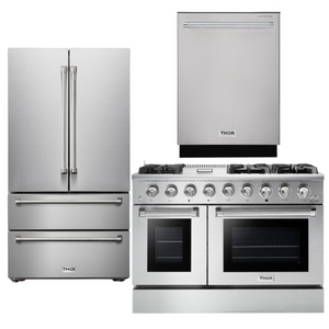 THOR Kitchen 48" Gas Range, Refrigerator & Dishwasher Package, AP-HRG4808U-2