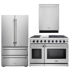 THOR Kitchen Package - 48" Gas Range, Dishwasher, Refrigerator, AP-LRG4807U-2
