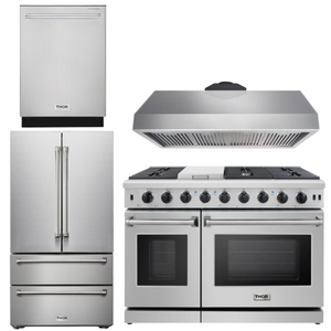 THOR Kitchen 48" Propane Gas Range 4 Piece Package, AP-LRG4807ULP-3