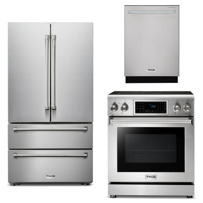 THOR Kitchen Package - 30" Electric Range, Refrigerator, Dishwasher, AP-TRE3001-2