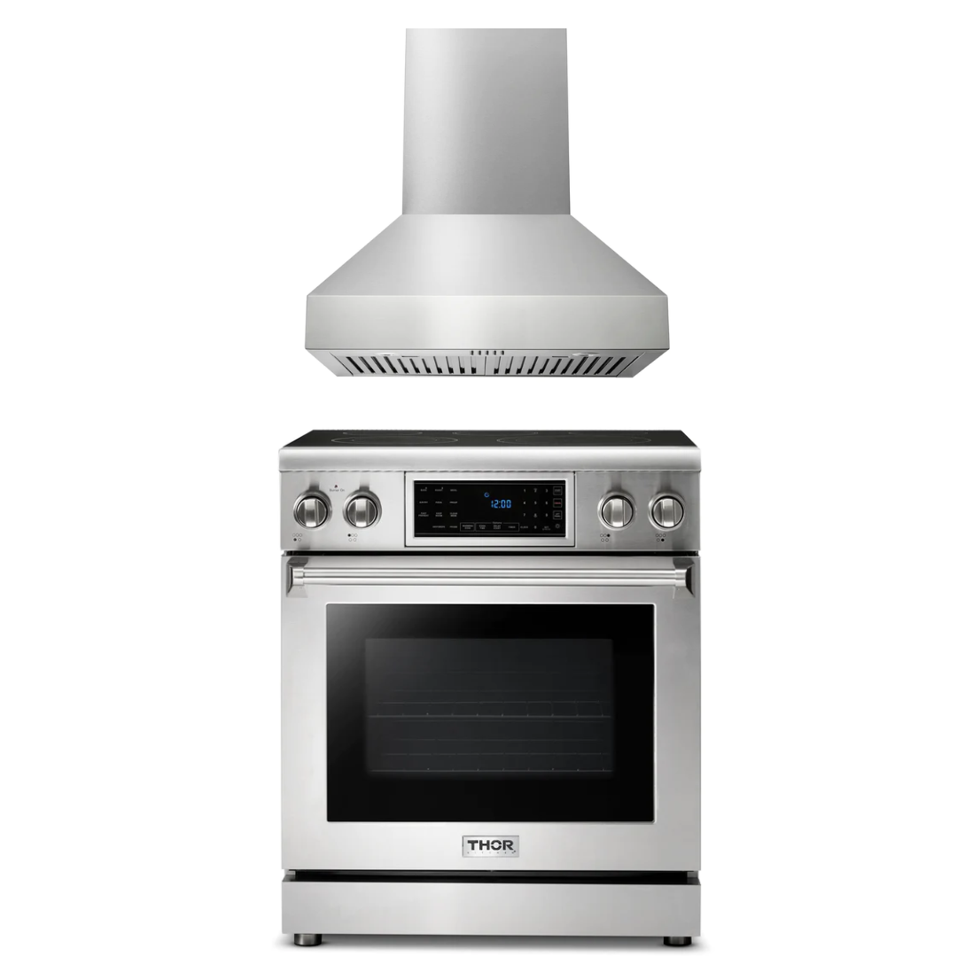 THOR Kitchen Package - 30" Elecric Range, Range Hood, AP-TRE3001-W