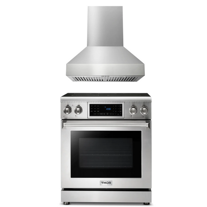 THOR Kitchen Package - 30" Elecric Range, Range Hood, AP-TRE3001-W