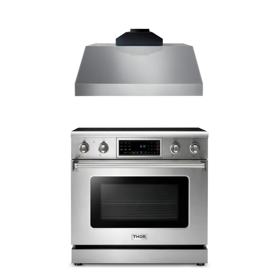 THOR Kitchen Package - 36" Electric Range, Range Hood, AP-TRE3601-C