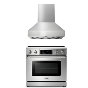 THOR Kitchen Package - 36" Electric Range, Range Hood, AP-TRE3601-W