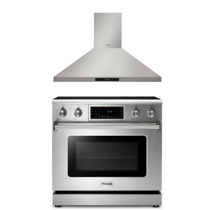THOR Kitchen Package - 36" Electric Range, Range Hood, AP-TRE3601