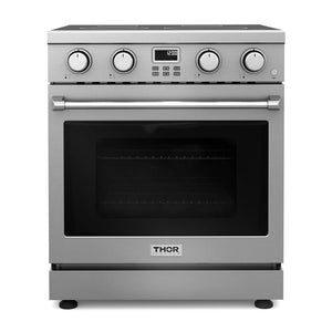 THOR Kitchen Package - 30" Electric Range, Range Hood, Microwave, AP-ARE30-W-4