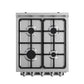 FORNO Lamazze 20" 2.05 cu. ft. Freestanding Gas Range with 4 Sealed Burners in Stainless Steel, FFSGS6265-20