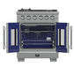 FORNO Capriasca 30" 4.32 cu. ft. French Door Gas Range with 5 Brass Burners, Air Fryer Kit, Rotisserie Kit, Wok Support & Griddle in Stainless Steel, FFSGS6460-30
