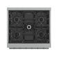 FORNO Massimo 30″ 4.32 cu. ft. Freestanding Gas Range with 5 Sealed Burners, Air Fryer Kit, Wok Support & Griddle in Stainless Steel , FFSGS6239-30
