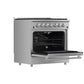 FORNO Galiano 36" 5.36 cu. ft. Gas Range with 6 Italian Burners in Stainless Steel, FFSGS6244-36