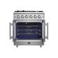 FORNO Massimo 30″ 4.32 cu. ft. Freestanding French Door Gas Range with 5 Burners, FFSGS6439-30