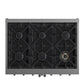 FORNO Massimo 36" 5.36 cu. ft. Freestanding French Door Gas Range with 6 Burners, FFSGS6439-36