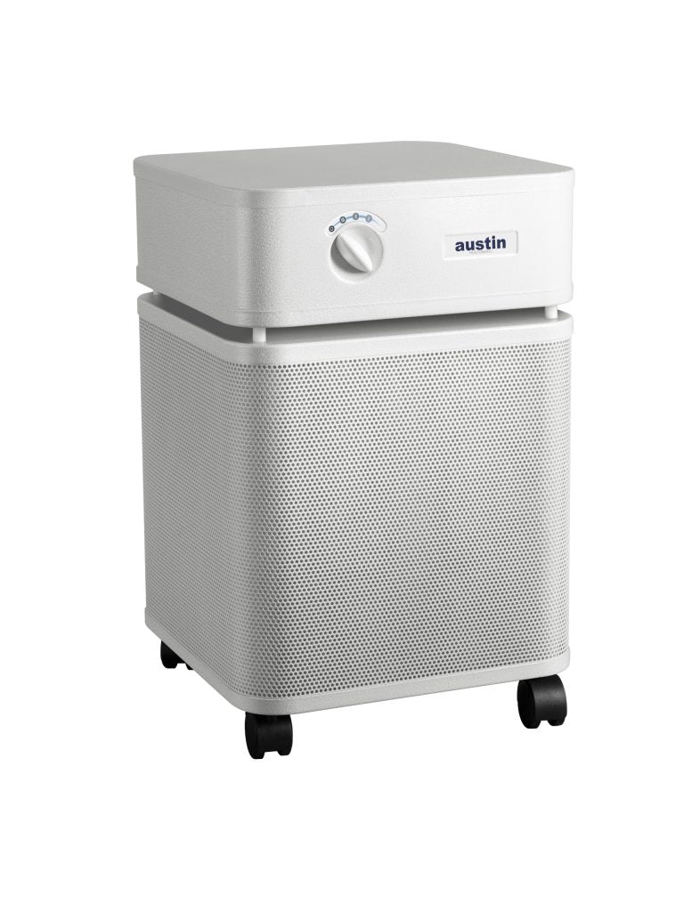 Front of Austin Air HealthMate Plus Air Purifier in Sandstone color