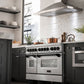 ZLINE Autograph 48" 6.0 cu. ft. Legacy Dual Fuel Range with 7 Burner Gas Cooktop and 2 Electric Ovens in Satin Stainless Steel and Matte Black Accents, RASZ-SN-48-MB