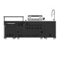 FORNO Rimini Outdoor Kitchen - 30" BBQ 62,600 BTU, 3 Burners with Sear & Rotisserie, 2.4 cu.ft. Beverage Center, Stainless Steel Sink, Black Cabinets & Gray Sintered Stone Countertops