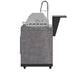 FORNO Rimini Outdoor Kitchen - 30" BBQ 62,600 BTU, 3 Burners with Sear & Rotisserie, 2.4 cu.ft. Beverage Center, Stainless Steel Sink, Black Cabinets & Gray Sintered Stone Countertops