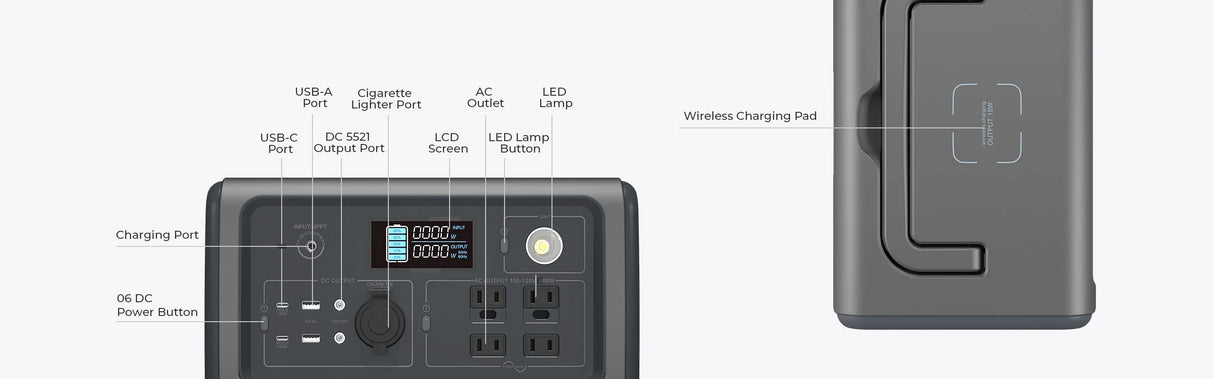 BLUETTI Portable Power Station EB70S display