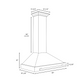 ZLINE 36" 400 CFM Convertible Wall Mount Range Hood in Black Stainless Steel, BSKB4X-36