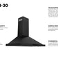 ZLINE Appliance Package - 30 in. Dual Fuel Range, Range Hood & Microwave in Black Stainless Steel, 3KP-RABRBRH30-MW