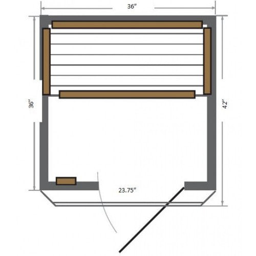 Barrett 1-Person Indoor Infrared Sauna dimensions