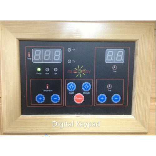 Barrett 1-Person Indoor Infrared Sauna digital keypad