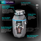 FORNO ACQUA BrightDiamond Black Onyx 1 HP Ultra-Quiet Garbage Disposal with Motion Sensor Light & Pre-Wired Air Switch