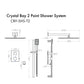 ZLINE Crystal Bay Thermostatic Shower System in Chrome, CBY-SHS-T2-CH