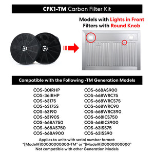 Cosmo Carbon Filter Kit, CFK1-TM