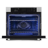 Cosmo 30" 5 cu. ft. Single Electric Wall Oven with True European Convection and Self Cleaning in Stainless Steel