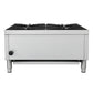 FORNO Commerciale 24" Gas Hot Plate, 4 Burners (100,000 BTU) with Cast Iron Grates and 430 Stainless Steel Body, FCMHP0079-24
