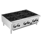 FORNO Commercial 36" Gas Hot Plate, 6 Burners (150,000 BTU) with Cast Iron Grates and 430 Stainless Steel Body, FCMHP0079-36