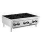 FORNO Commercial 36" Gas Hot Plate, 6 Burners (150,000 BTU) with Cast Iron Grates and 430 Stainless Steel Body, FCMHP0079-36