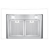 Cosmo 30" Ductless Wall Mount Range Hood in Stainless Steel with LED Lighting and Carbon Filter Kit for Recirculating