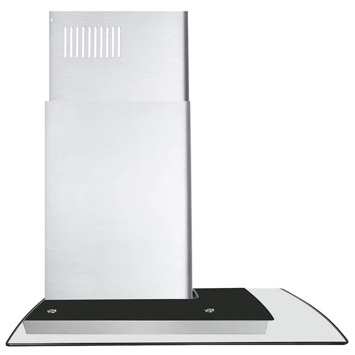 Cosmo 30" Ductless Wall Mount Range Hood in Stainless Steel with LED Lighting and Carbon Filter Kit for Recirculating