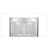 Cosmo 36" Ductless Wall Mount Range Hood in Stainless Steel with LED Lighting and Carbon Filter Kit for Recirculating