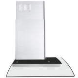 Cosmo 36" Ductless Wall Mount Range Hood in Stainless Steel with LED Lighting and Carbon Filter Kit for Recirculating