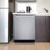 Cosmo 24" Top Control Built-In Tall Tub Dishwasher in Fingerprint Resistant Stainless Steel