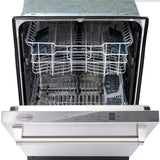 Cosmo 24" Top Control Built-In Tall Tub Dishwasher in Fingerprint Resistant Stainless Steel