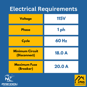 MRCOOL DIY® 5th Gen E Star 9,000 BTU Single Zone Mini Split Condenser 115V with 25 ft. DIY Quick Connect Line Set, DIY-09-HP-C-115D25-O