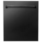 ZLINE Appliance Package - 30 in. Dual Fuel Range, Range Hood, Microwave Oven, and Dishwasher in Black Stainless Steel, 4KP-RABRH30-MODW
