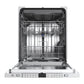 FORNO Rivestito 24" Built-In Panel-Ready Dishwasher, Ultra-Quiet 45 dB, Energy Star with Stainless Steel Interior, FDWBI8011-24