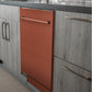 ZLINE 24 in. Top Control Dishwasher in Copper with Stainless Steel Tub and Traditional Style Handle, DW-C-H-24